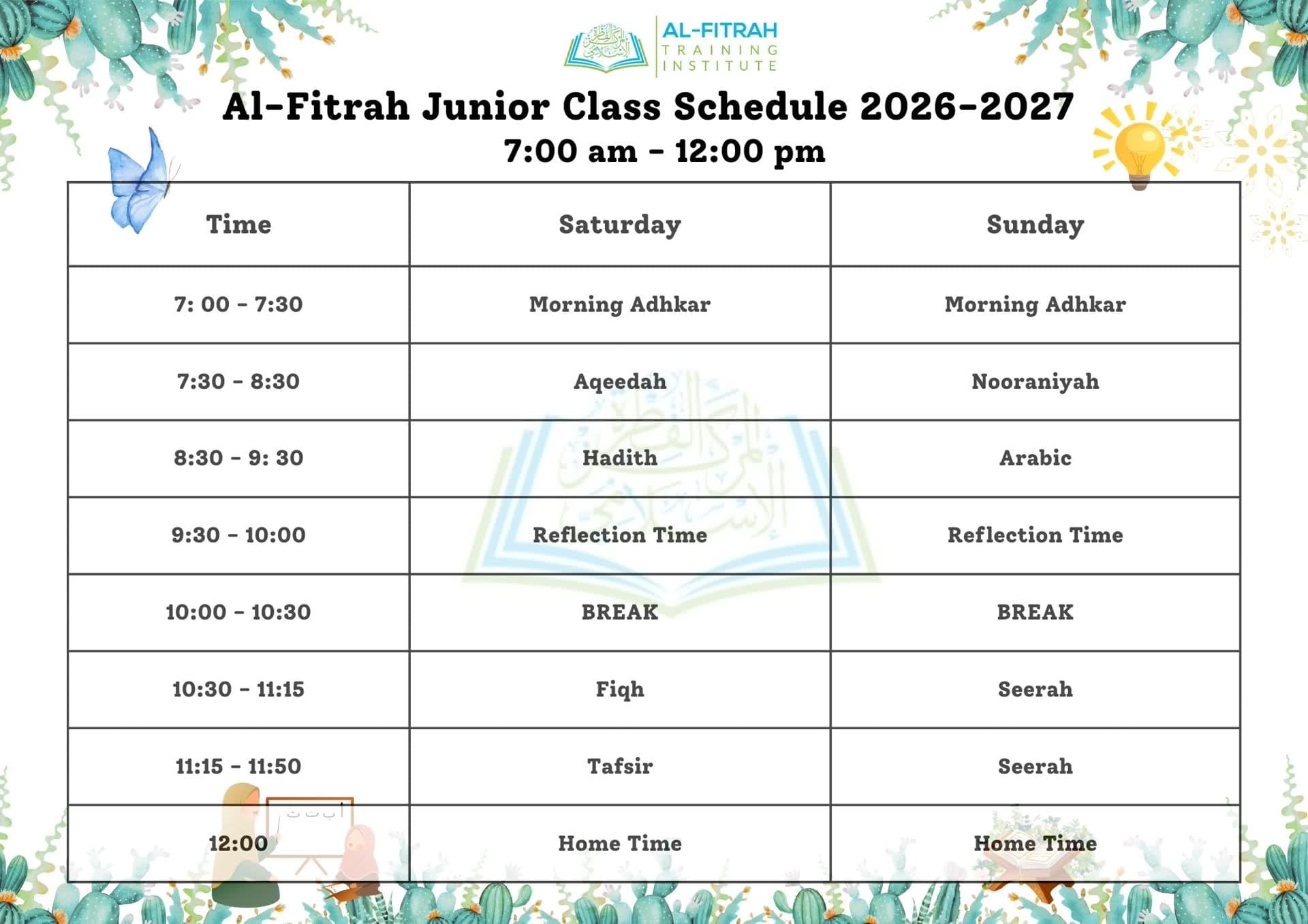 Timetables