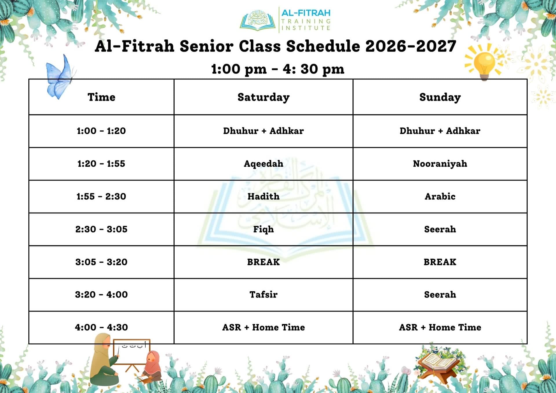 Timetables